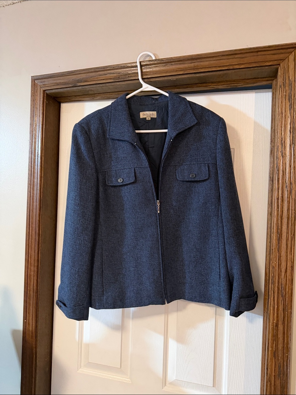 Blue Zip-Front Jacket